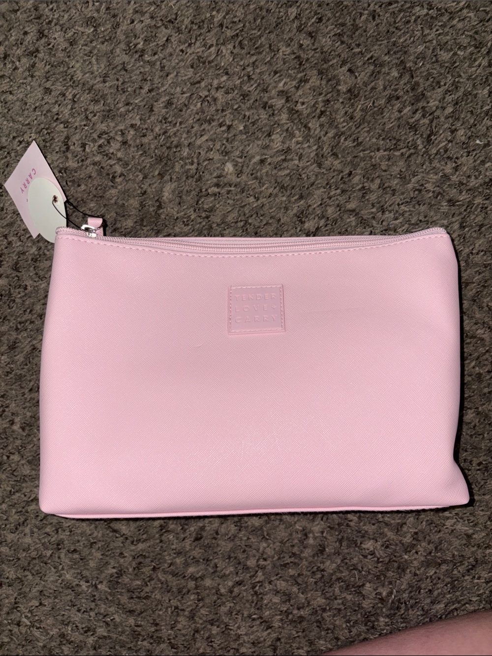Tender Loves Zesty Pink Cosmetic Pouch - Soft Pink Makeup Case